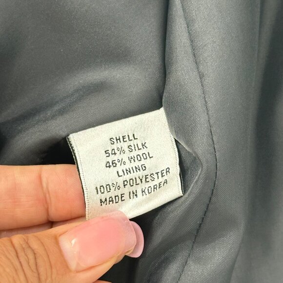 Talbots Women SZ 6 Black & White Zebra Print Crop Blazer Jacket Silk/Wool Blend - Picture 7 of 11